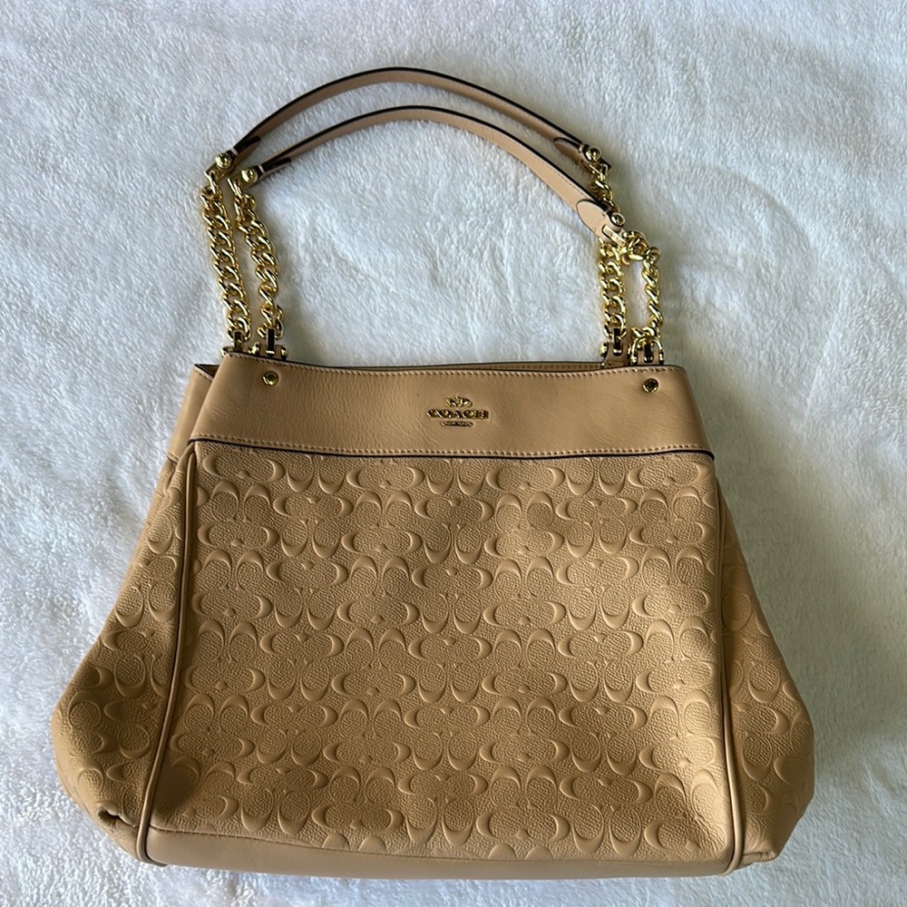 Coach Tan Leather Shoulder Bag